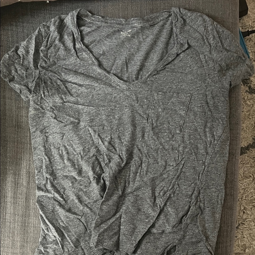 Gray Women's V-Neck Top Madewell